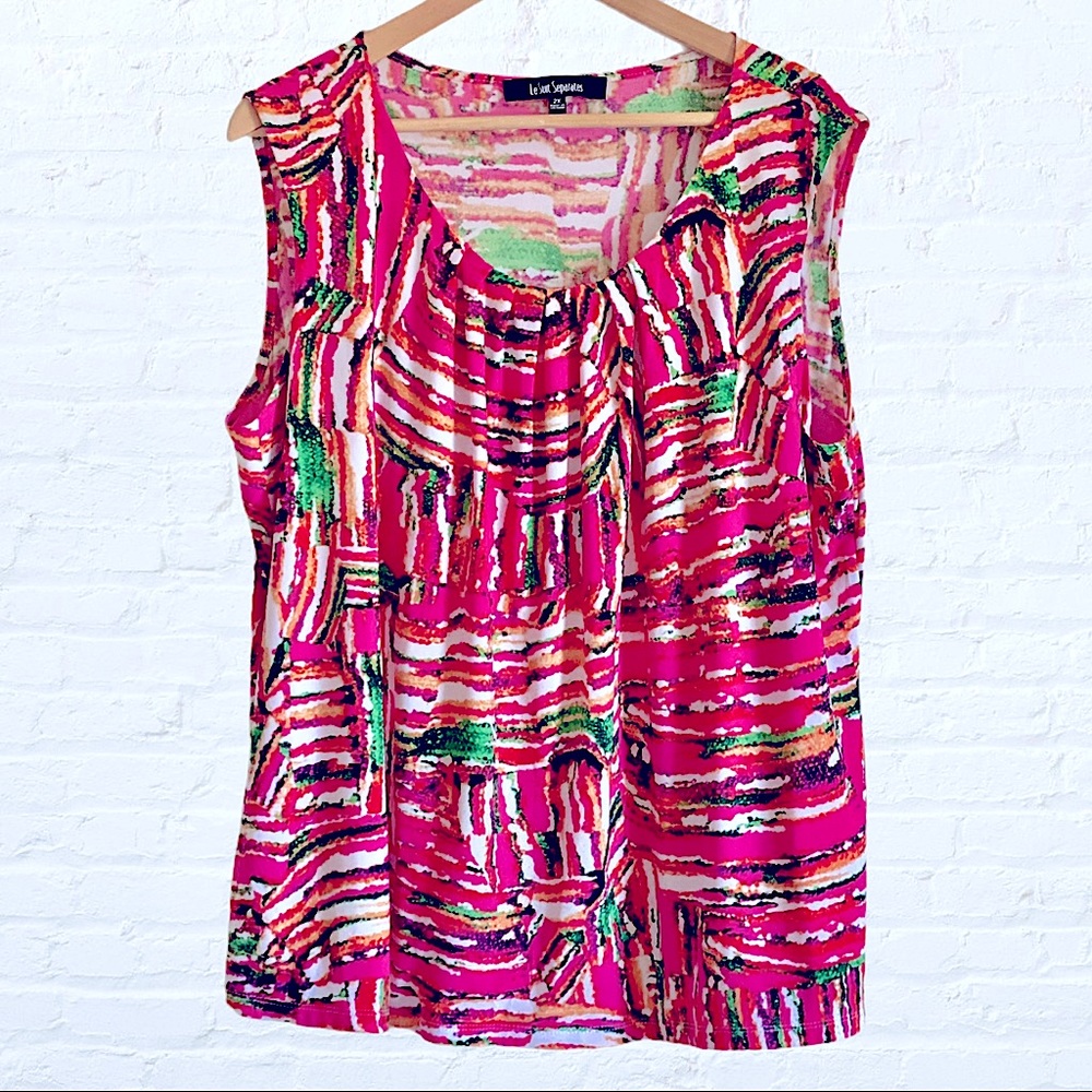 COLORFUL LE SUIT SLEEVELESS TANK TOP